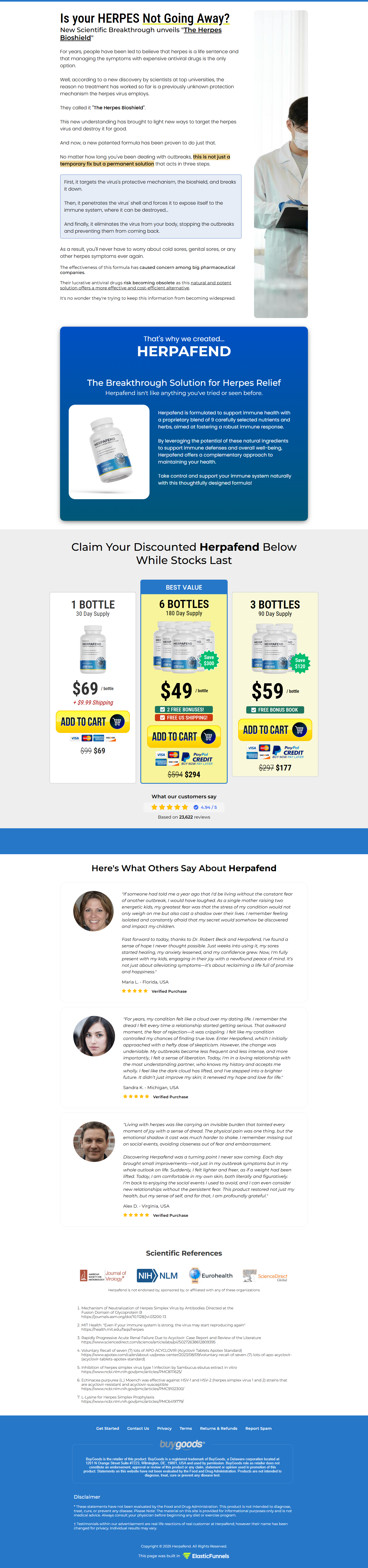 Herpafend Official Offer Desktop